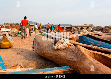 Afrique,Malawi,Salima district. Le marché du poisson au lac Malawi Banque D'Images