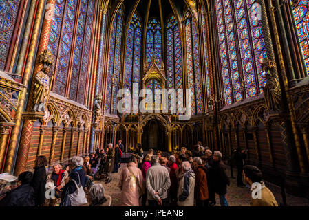 Sainte Chapelle, Paris Vitraux, La Chapelle, Paris, France Banque D'Images