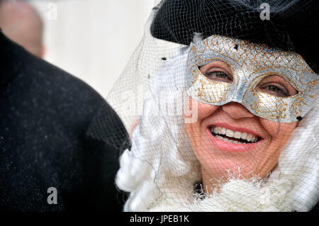 Carnaval de Venise masque de fonctionnalités. Italie Banque D'Images