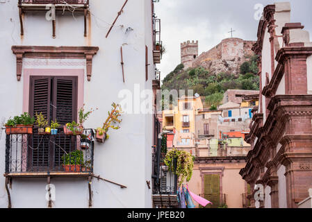 Bosa, Oristano, Sardaigne, Italie province. L'Europe. Banque D'Images