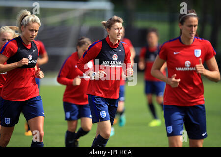 England Women's Ellen White pendant une session de formation au Centre sportif Sports 70, Utrecht. Banque D'Images