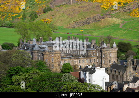 Vue depuis Calton Hill de Holyroodhouse, Édimbourg, Écosse, Royaume-Uni Banque D'Images