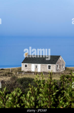 Maison de plage avec vue sur l'océan, Truro, Cape Cod, Massachusetts, États-Unis. Banque D'Images