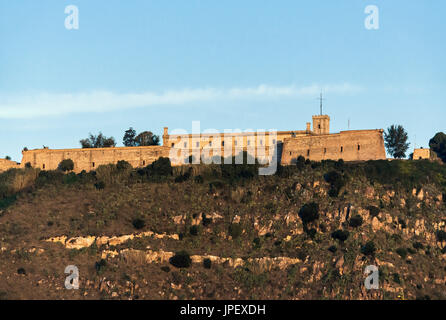 Château de Montjuic, Castillo de Montjuich, forteresse militaire, Montagne juive, Barcelone, Espagne Banque D'Images