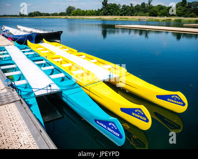 Dorney Lake, Eton College, Windsor, Buckinghamshire, Angleterre Banque D'Images