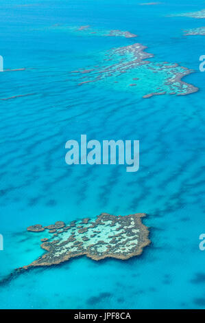 Vol panoramique sur la Grande Barrière de Corail, Australie Banque D'Images