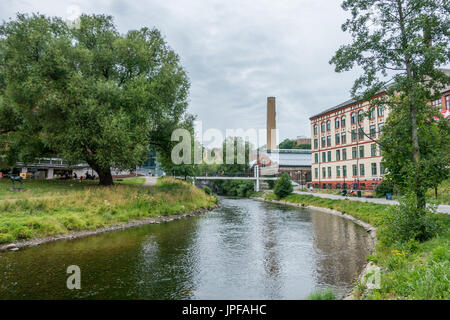 Oslo, Norvège - 21 juillet 2017:la rivière Akerselva à Oslo Banque D'Images