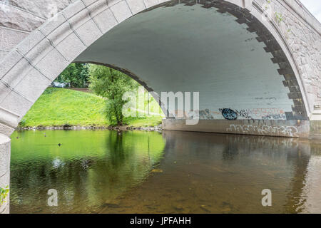 Oslo, Norvège - 21 juillet 2017:la rivière Akerselva à Oslo Banque D'Images