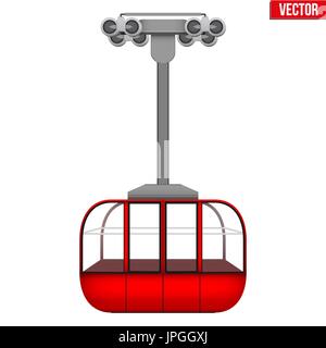 Télécabine Téléski Illustration de Vecteur