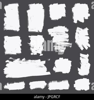 Jeu de coups de pinceau noir Illustration de Vecteur