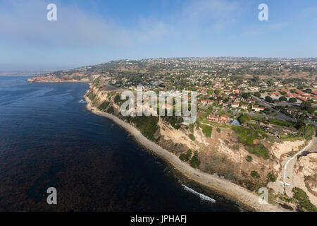 La côte de la Californie du sud vue aérienne de Rancho Palos Verdes dans le comté de Los Angeles. Banque D'Images