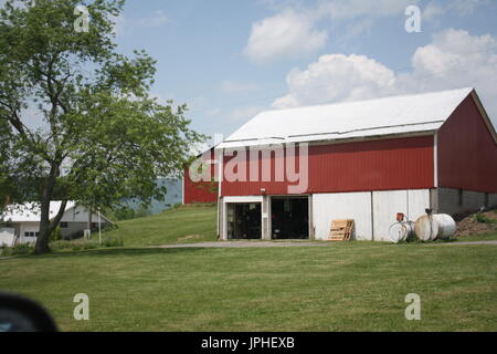 Une maison de ferme le long de l'autoroute Lincoln Banque D'Images