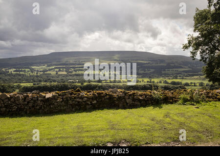 Penhill, Wensleydale, Yorkshire du Nord, photographié à partir de Bolton Castle Banque D'Images