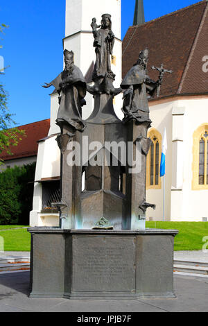 Tilly Chapelle, fontaine en l'honneur de Notre Dame, Altoetting, Haute-Bavière, Bavaria, Germany, Europe Banque D'Images