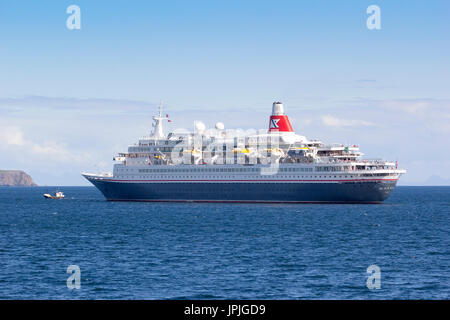 Le Black Watch de navires de passagers s'apprête à quitter Stornoway, Isle Of Lewis, îles Hébrides, Ecosse, Royaume-Uni Banque D'Images