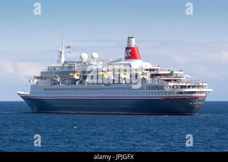 Le Black Watch de navires de passagers s'apprête à quitter Stornoway, Isle Of Lewis, îles Hébrides, Ecosse, Royaume-Uni Banque D'Images