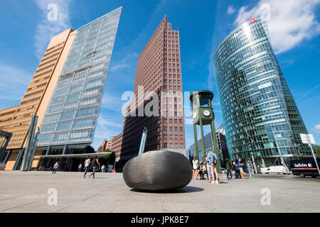 Cityscape de Potsdamer Platz et du quartier des divertissements d'affaires moderne à Berlin, Allemagne Banque D'Images