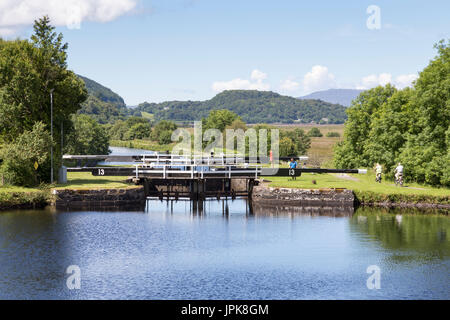 Le canal de Crinan, Lock 13, ARGYLL & BUTE, à l'ouest de l'Ecosse, Royaume-Uni Banque D'Images