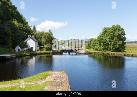 Le canal de Crinan, Lock 13, ARGYLL & BUTE, à l'ouest de l'Ecosse, Royaume-Uni Banque D'Images