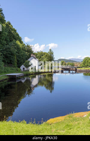 Le canal de Crinan, Lock 13, ARGYLL & BUTE, à l'ouest de l'Ecosse, Royaume-Uni Banque D'Images