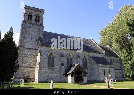 All Saints Church construit 1843, Church Lane, Dogmersfield, près de flotte, District de Hart, Hampshire, Angleterre, Grande-Bretagne, Royaume-Uni, UK, Europe Banque D'Images