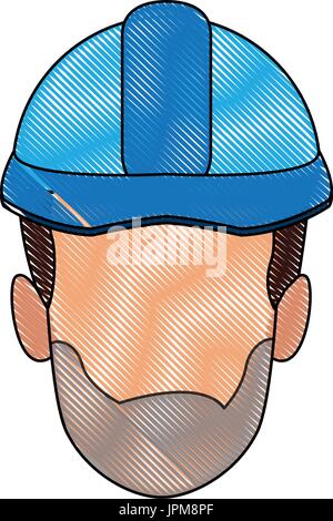 L'homme face à l'employé travail caractère personne Illustration de Vecteur