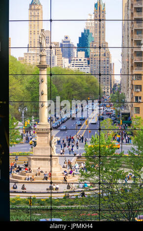 Vue de Columbus Circle, à partir de la Time Warner Building Banque D'Images