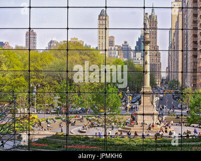 Vue de Columbus Circle, à partir de la Time Warner Building Banque D'Images