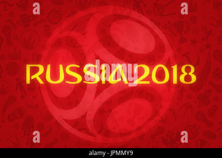 Coupe du Monde de Football 2018 Wallpaper - World Soccer Tournament en Russie Banque D'Images