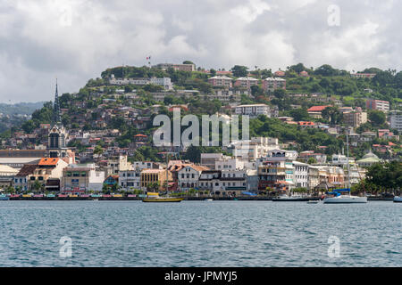 Fort-de-France et cathédrale Saint Louis en Martinique Banque D'Images