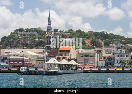 Fort-de-France et cathédrale Saint Louis en Martinique Banque D'Images