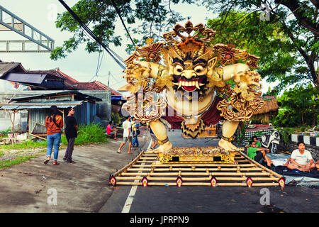 Balinais nyepi - 'journée du silence' célébration hindoue célébrée à Bali, Indonésie. le jour suivant, également connu comme le jour de l'an. Banque D'Images