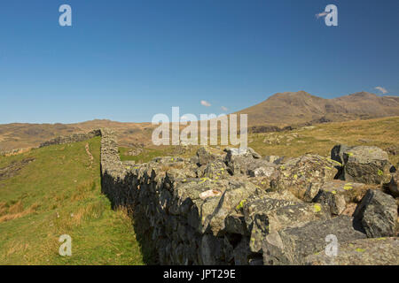 Ruines du fort romain à Hard Knott pass, Lake District, Cumbria, Angleterre Banque D'Images