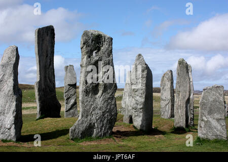 Le cercle de pierres de Callanish sur Lewis dans les Hébrides extérieures Banque D'Images