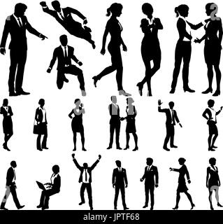 Les gens d'affaires Silhouette Illustration de Vecteur