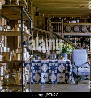 Cette chambre de style rustique en bois Banque D'Images