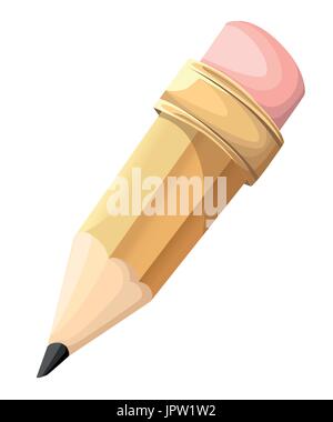 Vector illustration d'aiguisé crayon détaillé isolé sur fond blanc page de site Web et mobile app design vector illustration. Illustration de Vecteur