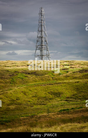 Blackstone Edge est un escarpement de pierre meulière à 1 549 pieds au-dessus du niveau de la mer, dans la Pennine hills. Banque D'Images