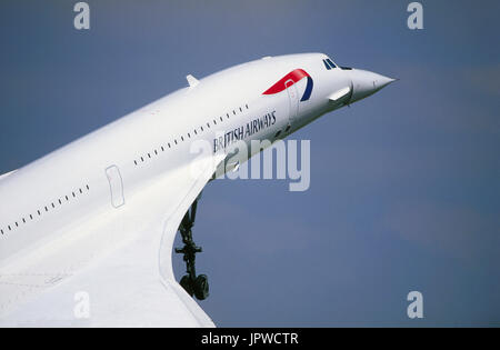 British Airways Concorde BAC Aerospatiale le décollage Banque D'Images