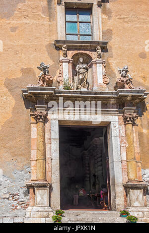 Eglise de Sainte Catherine d'Alexandrie, Taormina, Italie Banque D'Images