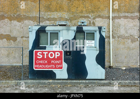 Point de contrôle à Hack musée du bunker nucléaire vert Banque D'Images
