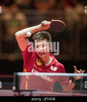 Düsseldorf, Deutschland. 31 mai, 2017. Ricardo WALTHER (GER), l'Aktion Einzel Herren, hommes seul, 1.Runde (meilleur128), am 31.05.2017 Weltmeisterschaften 2017 Tischtennis à Duesseldorf/ Deutschland vom 29.05. - 05.06.2017 | Verwendung weltweit Credit : dpa/Alamy Live News Banque D'Images