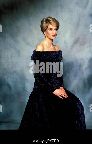 31 août 2017 marque 20 ans depuis la mort de la princesse Diana. La princesse Diana meurt de blessures graves dans les premières heures du 31 août 1997 après un accident de voiture à Paris. Photo : c. 1980 Portrait de la princesse Diana. Globe Crédit : Photos/ZUMAPRESS.com/Alamy Live News Banque D'Images