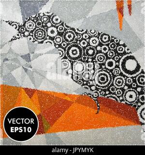 Vector illustration peinte d'oiseaux. Résumé Contexte restreint. Illustration de Vecteur