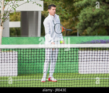 HSBC et Wimbledon fan experience photocall avec : Tim Henman Où : London, England, United Kingdom Quand : 03 Jul 2017 Credit : Wheatley/WENN Banque D'Images