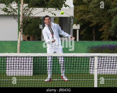 HSBC et Wimbledon fan experience photocall avec : Tim Henman Où : London, England, United Kingdom Quand : 03 Jul 2017 Credit : Wheatley/WENN Banque D'Images