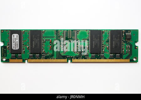 Module dimm de mémoire d'ordinateur, carte de circuits imprimés de composants électroniques mémoire circuits intégrés Banque D'Images
