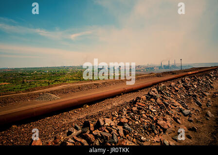 Vue générale et le paysage industriel de l'industrie minière Banque D'Images