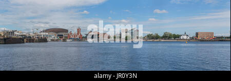 Panorama de la baie de Cardiff, Pays de Galles 23.07.2016 PHILLIP ROBERTS Banque D'Images