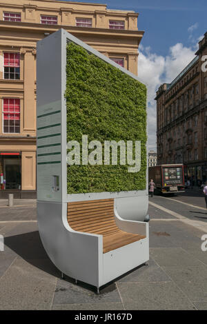 Filtre à air biologique de l'arbre de la ville, le Royal Exchange Square, Glasgow, Écosse, Royaume-Uni Banque D'Images